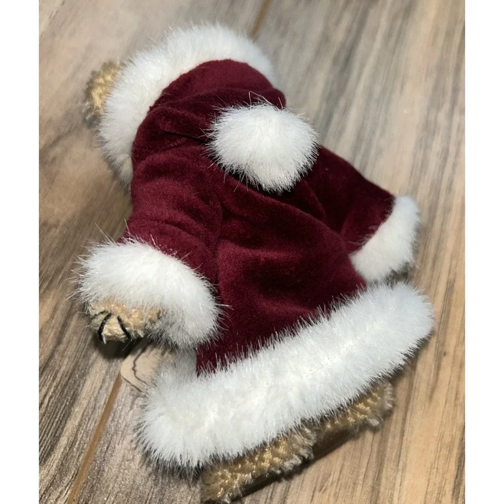 Boyd's Bears NICHOLAS BEARINGTON Santa Mohair  Miniature Ornament 5